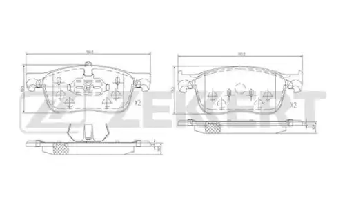 Тормозные колодки дисковые передняя ось ZEKKERT BS1700