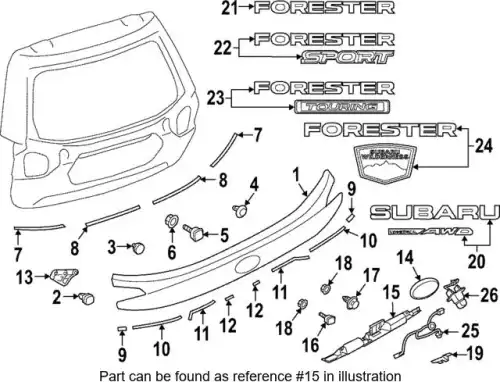МОЛДИНГ КУЗОВНОЙ 91111SJ040 SUBARU