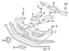 Решетка радиатора HONDA 71121TS9A61