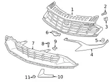 Решетка радиатора GM 84112274