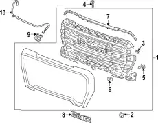 Решетка радиатора GM 84508284