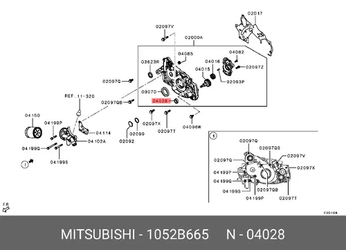 САЛЬНИК 1052B665 MITSUBISHI