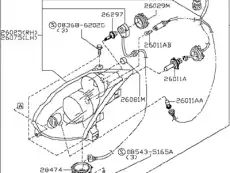 Фонарь задний NISSAN 26010AC725