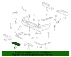 STEP, RR. BUMPER CENTER 71510-SJC-A10ZA HONDA