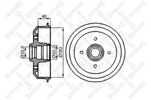 Тормозной барабан STELLOX 6025-2510-SX