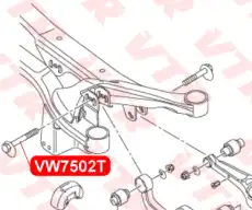 VW7502T БОЛТ РАЗВАЛЬНЫЙ КОМПЛЕКТ VTR