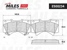 Тормозные колодки дисковые передняя ось MILES E500234