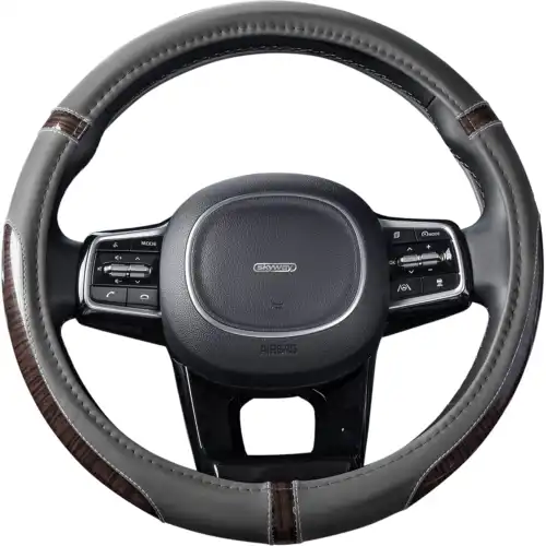 Оплетка серая экокожа S01102438 SKYWAY