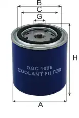 Фильтр системы охлаждения GOODWILL OGC 1096 DAF, Komatsu
