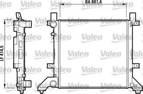 Радиатор системы охлаждения двигателя VALEO 731605