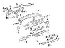 BRACE,I/P REINF 89039805 GMC