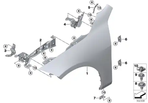Крыло BMW 41 00 9 492 436