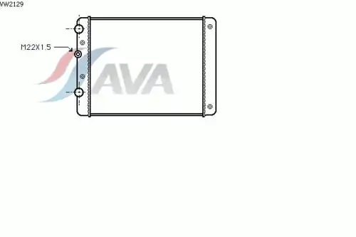 Радиатор системы охлаждения двигателя AVA VW2129