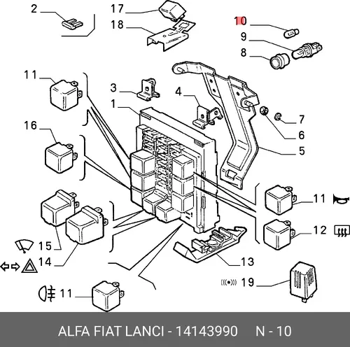 Автолампа ALFA ROMEO 14143990