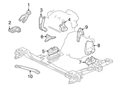 BRACKET,ENG MT STRUT & A/C CMPR 24504390 PONTIAC