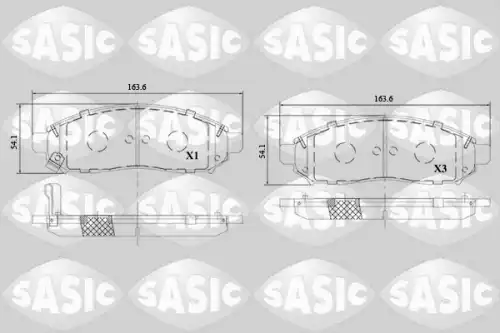 Тормозные колодки дисковые SASIC 6216118