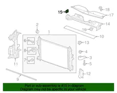 SEAL,RAD AIR UPR(CODE ED7) 13469541 CHEVROLET
