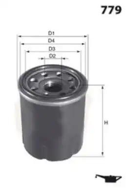 Фильтр масляный MECAFILTER ELH4512