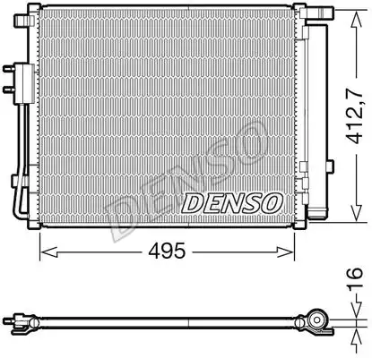 Радиатор кондиционера (конденсатор) DENSO DCN41012