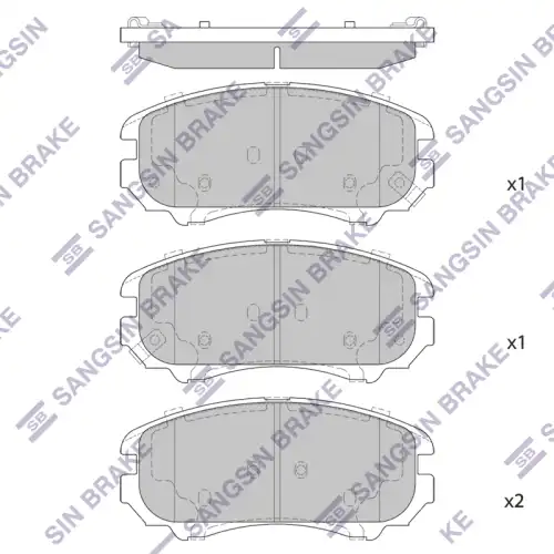 Тормозные колодки дисковые SANGSIN SP1724
