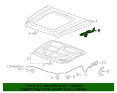 HINGE,HOOD (HOOD SI) 22914276 CADILLAC