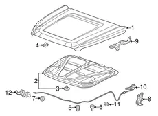 HINGE,HOOD (HOOD SI) 22914277 CADILLAC
