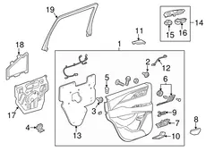 DEFLECTOR,AUX RR S/D WAT 84374115 CADILLAC