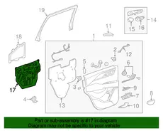 DEFLECTOR,AUX RR S/D WAT 84374115 CADILLAC