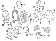 RETAINER,R/SEAT BK(RETAINER)(11.358) 22958609 CADILLAC