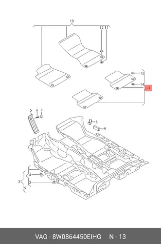 Коврики в салон VAG 8W0864450EIHG