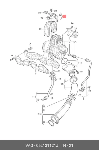 BRACKET 05L131121J VAG