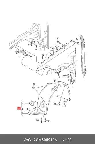 WHEEL HOUS 2GM805912A VAG