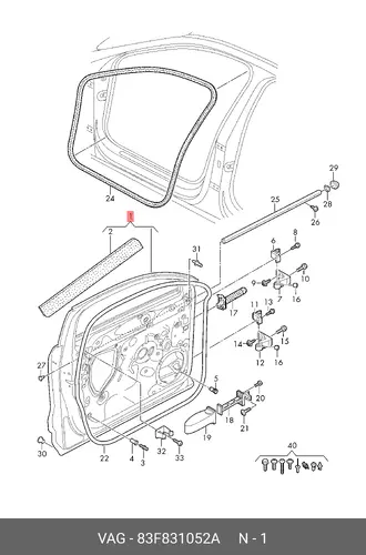 Дверь 83F831052A VAG