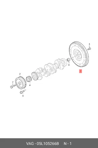Двухмассовый маховик 05L105266B VAG