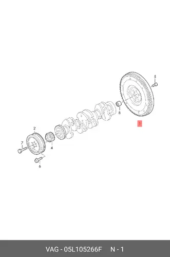 Двухмассовый маховик 05L105266F VAG