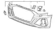Облицовка бампера грунтован. 8W6807065AFGRU VAG