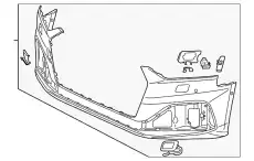Облицовка бампера грунтован. 8W6807065TGRU VAG