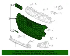 Решетка радиатора VAG 8W6853651BLCKA