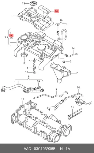 03C103935B Эмблема SEAT VAG
