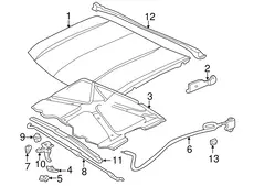 BRACKET,HOOD PRIM LAT 15672319 GMC