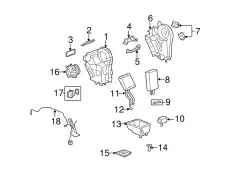 CASE,AUX A/C EVPR & BLO 15920868 GMC