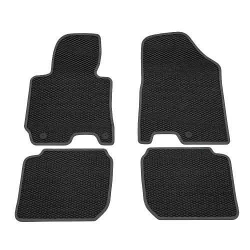 Коврики в салон REZKON 9021010202 Kia Cerato 2013-2018 4 шт., серый черный