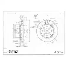 Тормозной диск GANZ GIJ10120