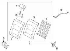 Latch assy - rear seat lock, lh 89730F2600TRY HYUNDAI