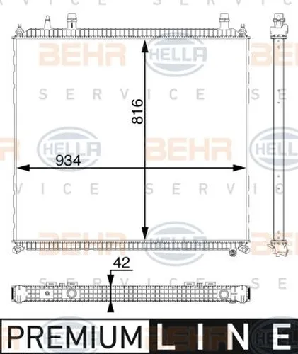 Интеркулер HELLA 8MK 376 701-971