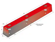 2004 Буфер резиновый 400x52x60 РТИ-СЕРВИС