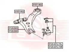 Рычаг подвески ASVA 0124044