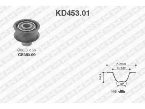 КОМПЛЕКТ РЕМНЯ ГРМ KD45301 NTN