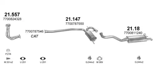 Глушитель средняя часть 08691 POLMOSTROW