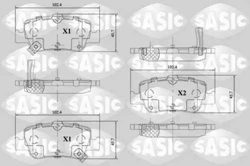 Тормозные колодки дисковые SASIC 6216110